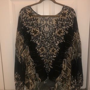 Free People floral print top, Size L
